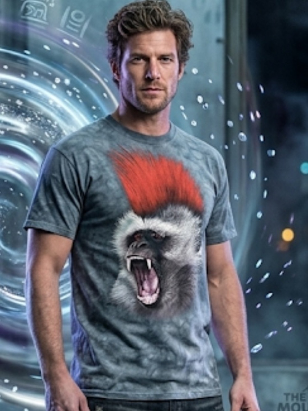 The Mountain Punk Gray Tee with Red Graphic
